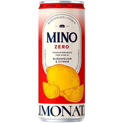 Blodapelsin Citron Zero Läsk Burk