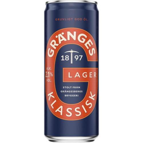 Gränges Sleek 2,1% Lättöl Burk