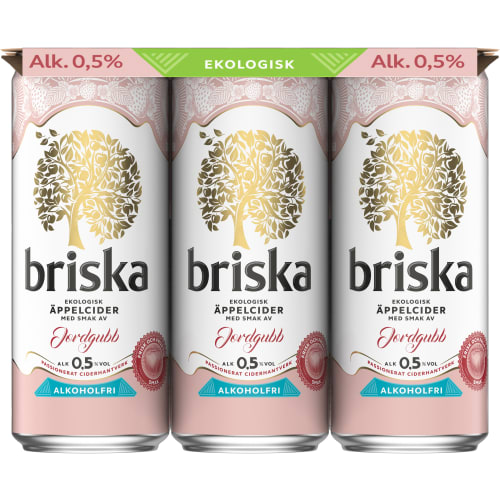 Äppelcider Jordgubb Eko 0,5% Burk