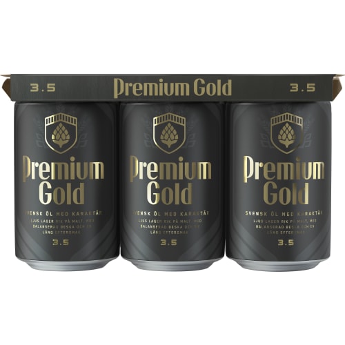 Premium Gold Ljus Lager 3,5% Folköl Burk