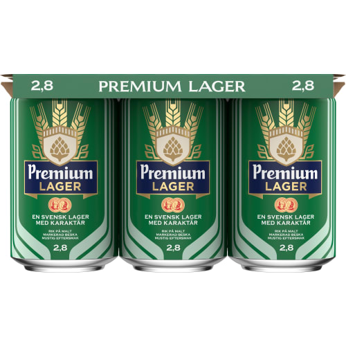 Premium Lager Ljus Lager 2,8% Folköl Burk