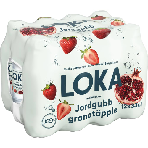 Jordgubb/ Granatäpple Kolsyrat Vatten Pet