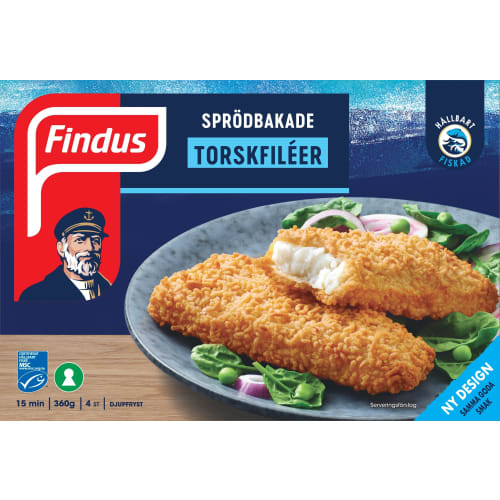Torskfiléer Sprödbakade Frysta/4-pack