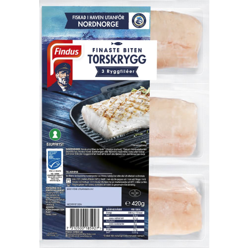 Torskryggfilé Frysta/3-pack