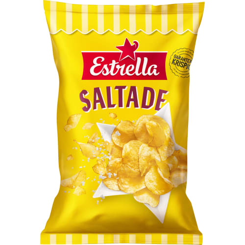Potatischips Saltade