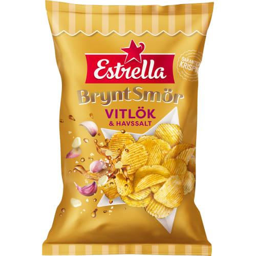 Brynt Smör Vitlök&havssalt Chips