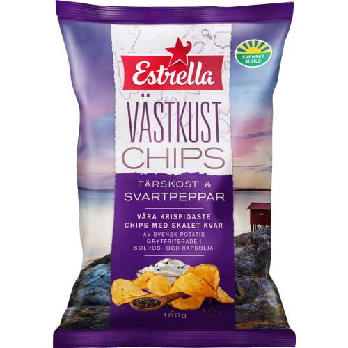 Färskost Svartpeppar Chips Västkust