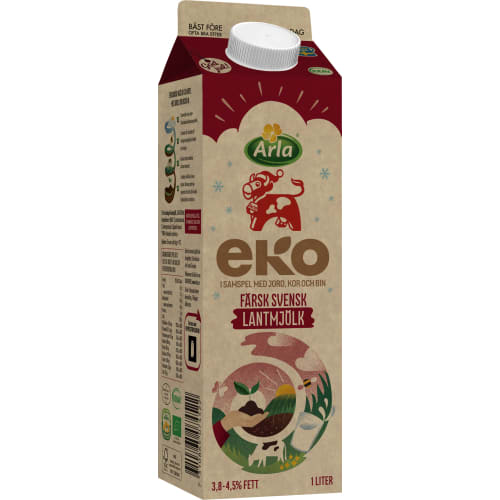 Lantmjölk Eko 3,8-4,5%