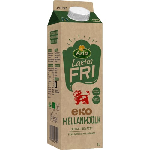 Mellanmjölk Eko Laktosfri 1,5%