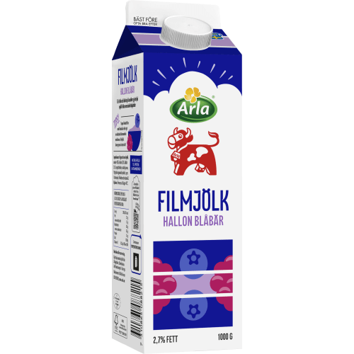 Hallon Blåbär Filmjölk 2,7%