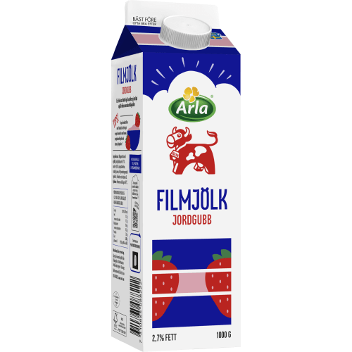 Jordgubb Filmjölk 2,7%