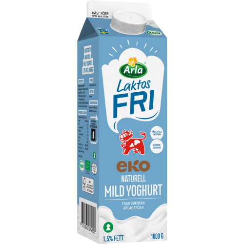 Mild Yoghurt Naturell Ekologisk Laktosfri 1,5%