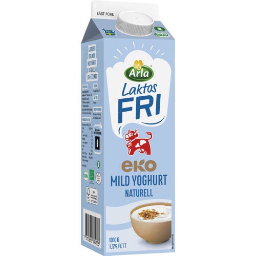 Mild Yoghurt Naturell Ekologisk Laktosfri 1,5%