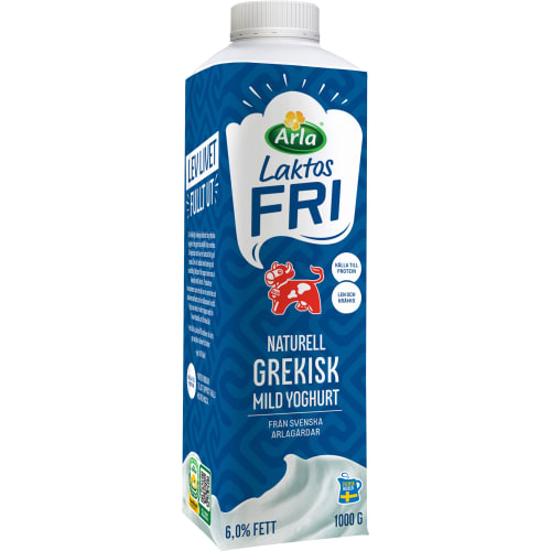Grekisk Mild Yoghurt Laktosfri 6%