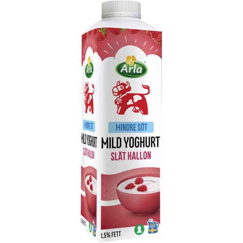 Hallon Mild Yoghurt Mindre Socker 1,5%