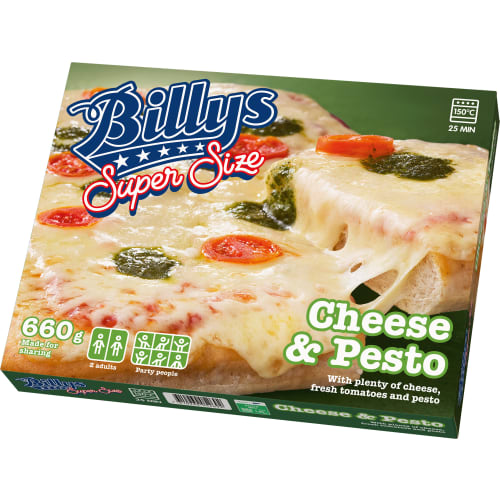 Cheese & Pesto Pizza Super Size Fryst