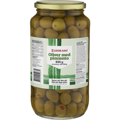 Eldorado Gröna Oliver med Pimiento