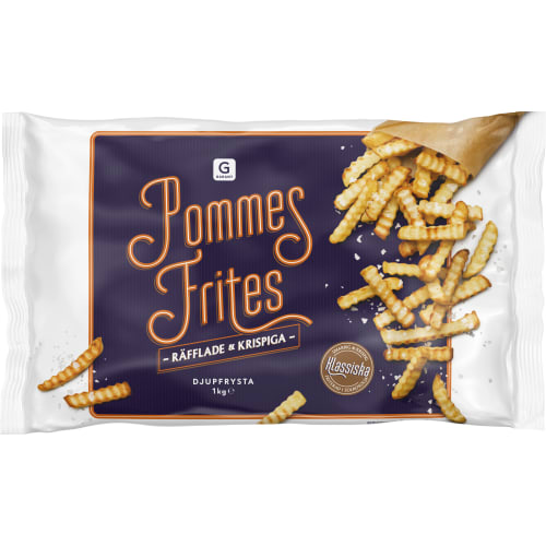 Pommes Frites Räfflade Frysta