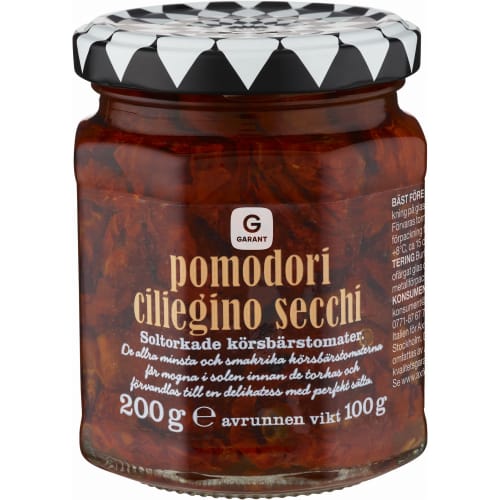 Garant Pomodori Ciliegino Secchi Solt Körsbärstomat