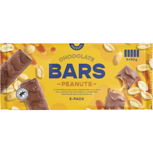 Bars Peanuts Chocolate 5-pack