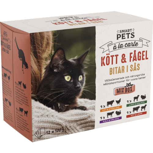 Kött & Fågel Mixbox Kattmat 12-pack Sås