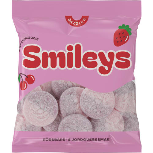 Körsbär & Jordgubbssmak Smileys