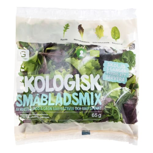 Småbladsmix Ruccola Röd/grön Klass 1