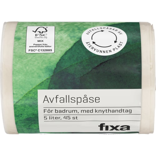 Fixa Avfallspåse 5l Badrum med Knythandtag