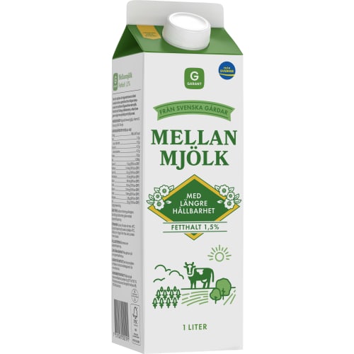 Mellanmjölk Längre Hållbarhet 1,5%