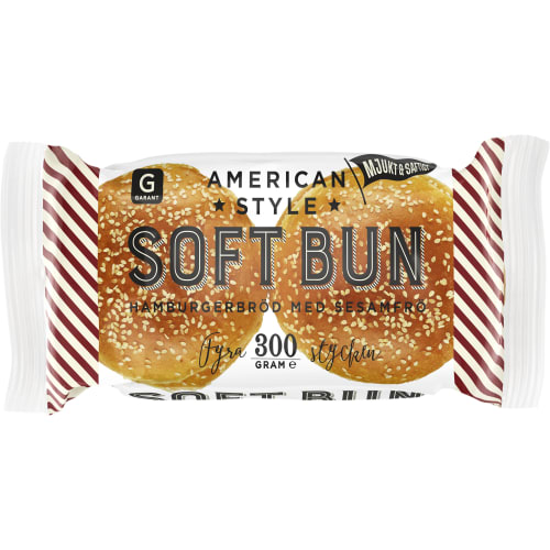 Garant Soft Bun Sesam Hamburgerbröd 4-pack