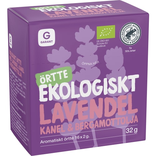 Lavendel Kanel&bergamottolja Te