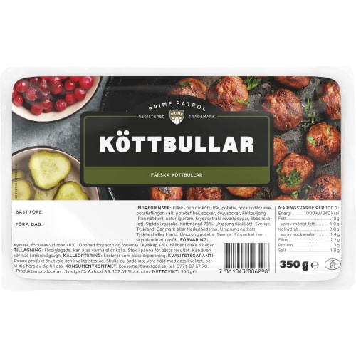 Köttbullar Färdigstekta