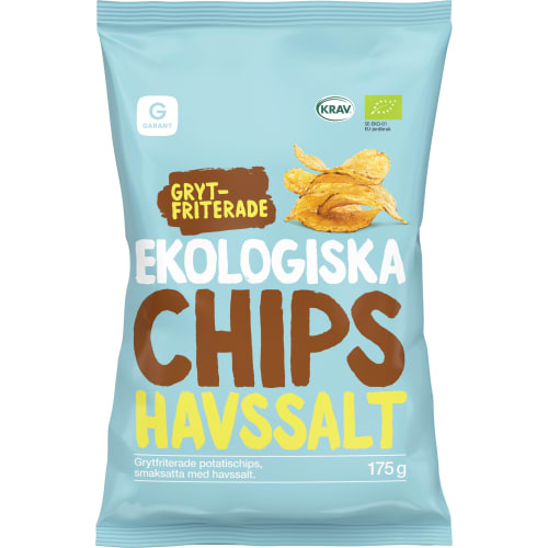 Havssalt Grytfriterad Chips Ekologiska