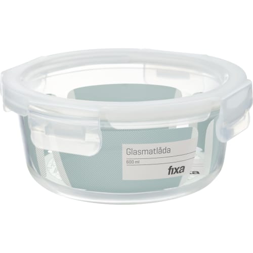 Matlåda 600ml Glas Rund