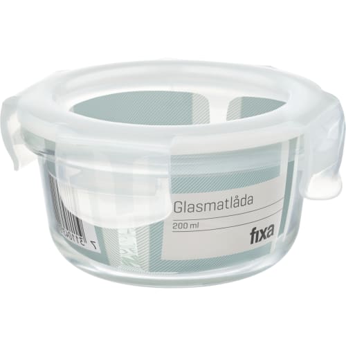 Matlåda 200ml Glas Rund