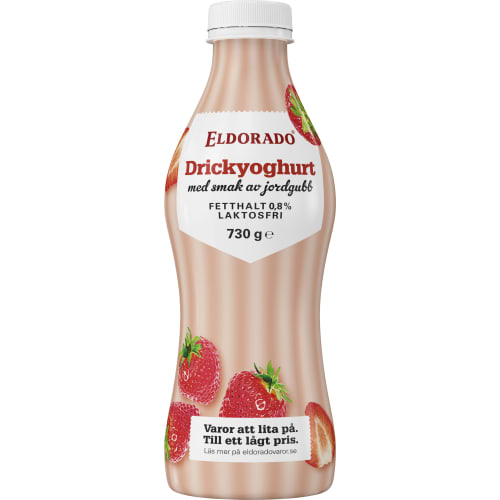 Eldorado Jordgubb Drickyoghurt Laktosfri 0,8%