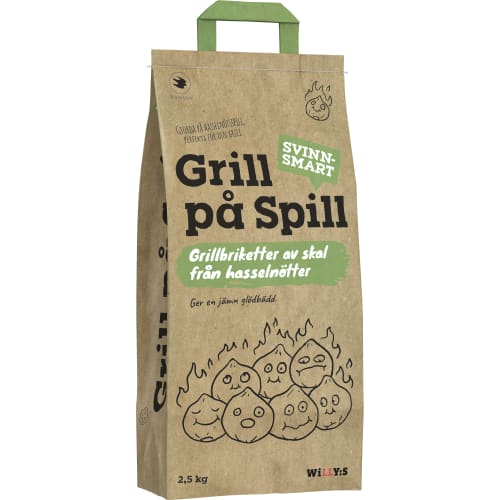 Grill På Spill Grillbriketter av Hasselnötsskal