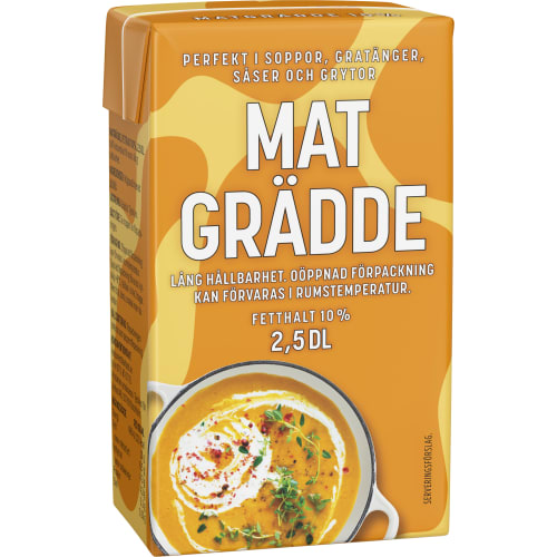Mat Grädde Lång Hållbarhet 10%