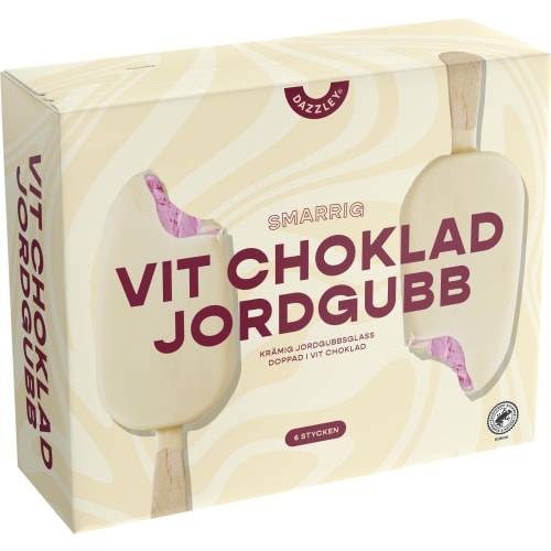 Jordgubb Vit Choklad Glass