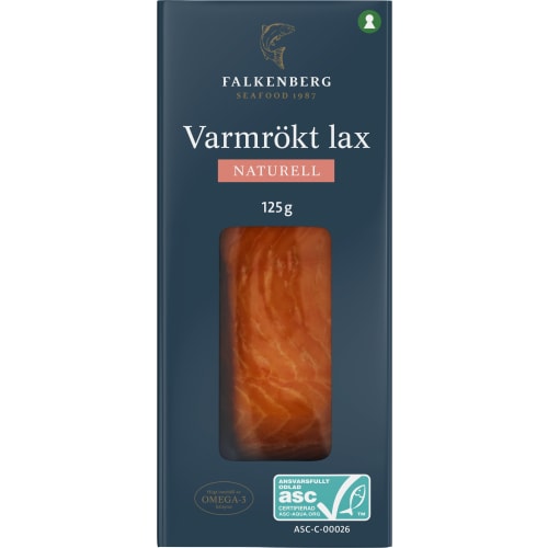 Varmrökt Lax Naturell Portionsbit