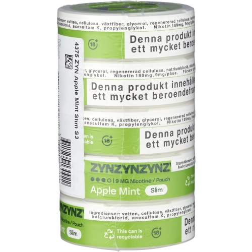 Zyn Apple Mint Slim S3 Tobaksfritt Snus