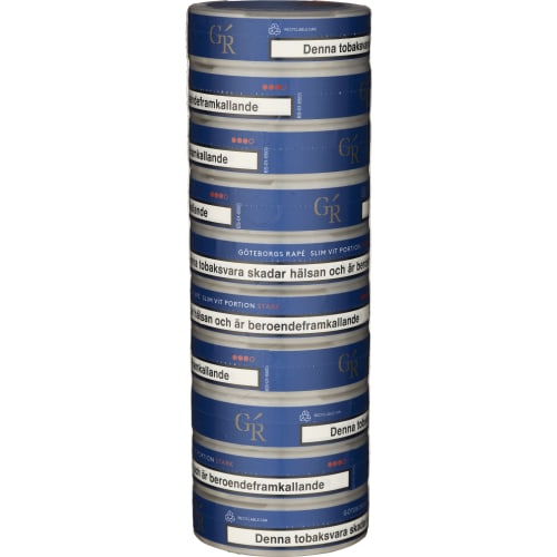 Göteborgs Rapé Slim White Strong Gr Portionssnus