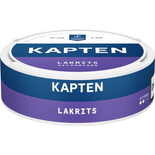 Kapten Lakrits Vit Portionssnus