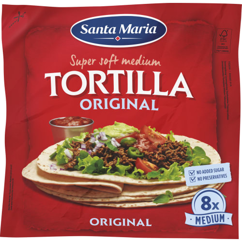 Tortilla Original Medium 8-pack