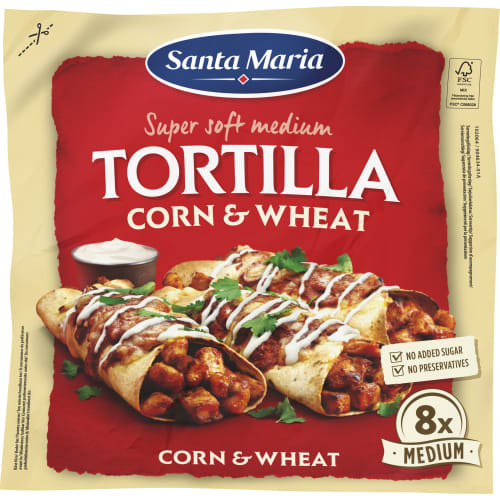 Tortilla Corn&wheat Medium 8-pack