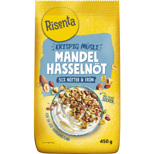 Mandel Hasseln Krispig Müsli