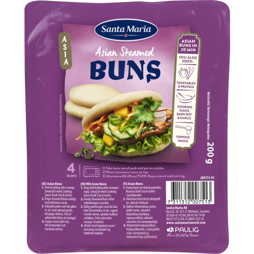 Asian Steamed Buns 4p