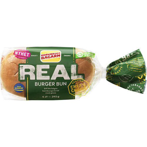 Hamburgerbröd Real 4-pack