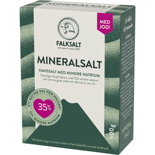 Mineralsalt Havssalt Mindre Nat med Jod