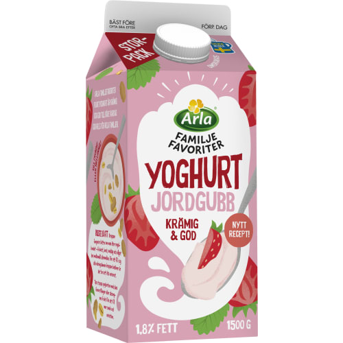Jordgubb Familjefavoriter Yoghurt 1,8%